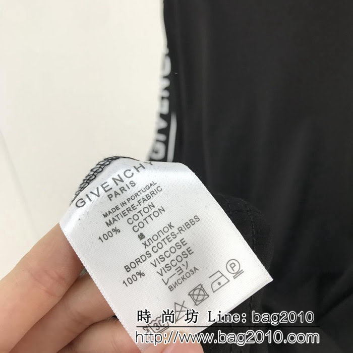 GVC紀梵希 19ss早春新款 雙股絲光棉 男款短袖 簡約百搭款 ydi1778